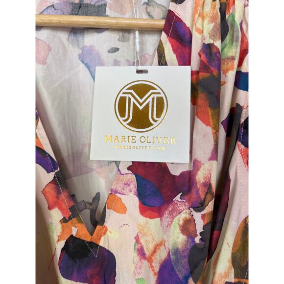 NWT Marie Oliver Fiona Ruffles Tiered Fit & Flare Mini Dress in Petaline - Picture 5 of 9